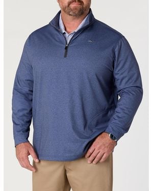 Reebok Big & Tall Textured 1/4-Zip Pullover Shirt - Blue