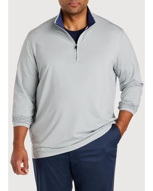 Brooks Brothers Big & Tall Performance 1/2-Zip Pullover Shirt - Gray