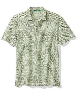 Tommy Bahama Big & Tall Costa Wave Diamond Club Islandzone Camp Shirt - Green