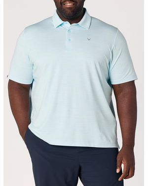 Callaway Apparel Big & Tall Heathered Jacquard Polo Shirt - White