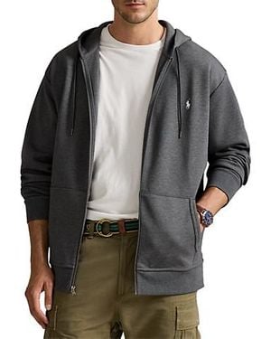 Polo Ralph Lauren Big & Tall Double-Knit Full-Zip Hoodie - Gray