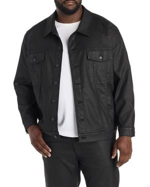 True Nation Big & Tall Coated Denim Jacket - Black