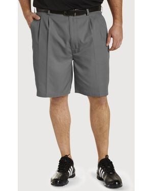 Reebok Big & Tall Golf Performance Pleated Shorts - Gray