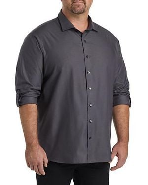 Synergy Big & Tall Textured Sport Shirt - Gray