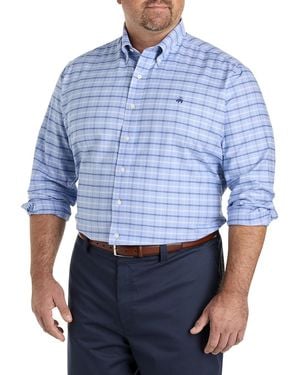 Brooks Brothers Big & Tall Non-Iron Check Oxford Sport Shirt - Blue