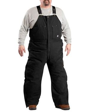 Bernè Big & Tall Insulated Bib Overalls - Black