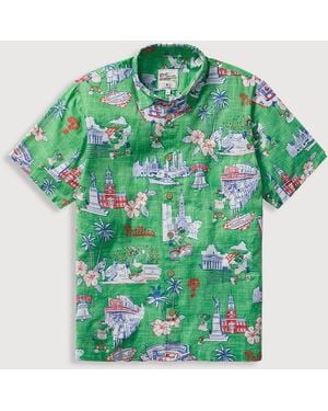 MLB Big & Tall Scenic Performance Sport Shirt - Green
