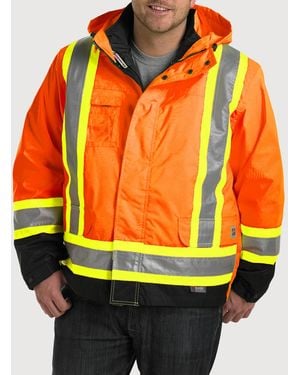 Tough Duck Big & Tall Lined 5-In-1 Safety Jacket - Orange
