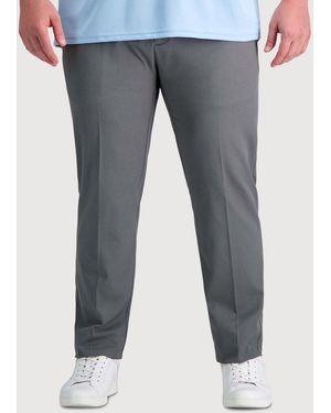 Haggar Big & Tall Coolright Straight-Fit Performance Pants - Gray