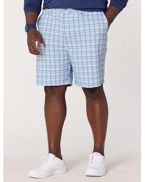 Reebok Big & Tall Plaid Tech Golf Shorts - Blue
