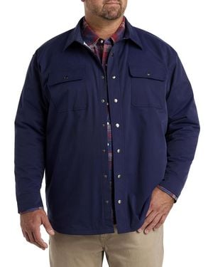 True Nation Big & Tall Flannel-Lined Shirt Jacket - Blue