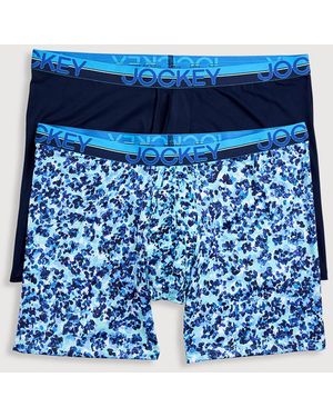 Jockey Big & Tall 2-Pk Infinite Cool Performance Boxer Briefs - Blue
