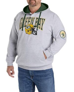 Nfl Big & Tall Button-Neck Hoodie - Gray