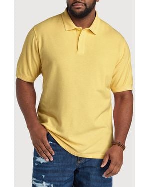 True Nation Big & Tall Garment-Dyed Polo Shirt - Yellow
