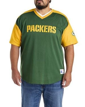 Nfl Big & Tall Colorblocked V-Neck Mesh Jersey - Green