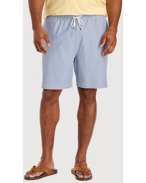 Nautica Big & Tall Seersucker Swim Trunks - Blue
