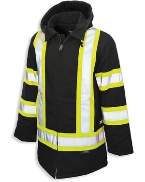 Tough Duck Big & Tall Insulated Safety Parka - Black