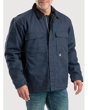 Bernè Big & Tall Heritage Twill Chore Coat - Blue