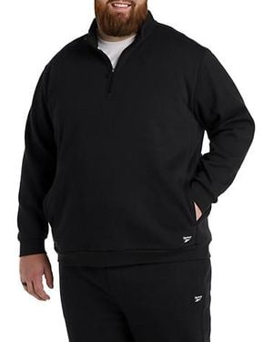 Reebok Big & Tall 1 4-Zip Pullover - Black
