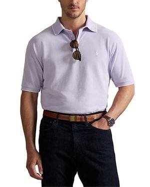 Polo Ralph Lauren Big & Tall Stretch Oxford Mesh Polo Shirt - Purple