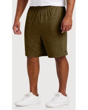 Reebok Big & Tall Performance Tech Heather Shorts - Green