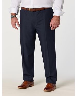 Michael Kors Big & Tall Houndstooth Windowpane Suit Pants - Blue