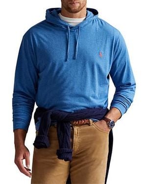 Polo Ralph Lauren Big & Tall Jersey Hooded Long-Sleeve T-Shirt - Blue