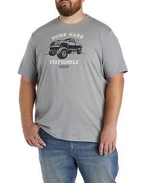 Life Is Good. Big & Tall Stay Humble Truck Graphic Tee - Gray