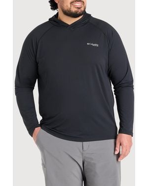 Columbia Big & Tall Pfg Solar Stream Long-Sleeve Hooded T-Shirt - Black