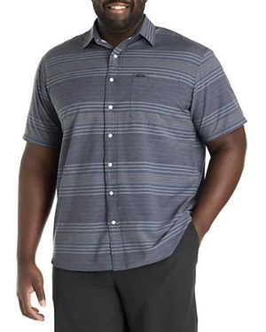 O'neill Sportswear Big & Tall Trvlr Series Traverse Stripe Performance Sport Shirt - Blue