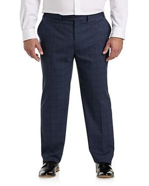 Michael Kors Big & Tall Check Patterned Suit Pants - Blue