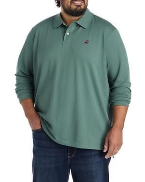 Brooks Brothers Big & Tall Long-Sleeve Piqu Polo Shirt - Green