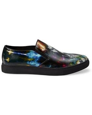 Robert Graham Big & Tall Tynan Slip-On Loafers - Black