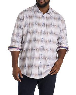Robert Graham Big & Tall Forsyth Sport Shirt - Gray