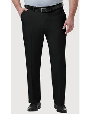 Haggar Big & Tall Premium Comfort 4-Way Stretch Dress Pants - Black