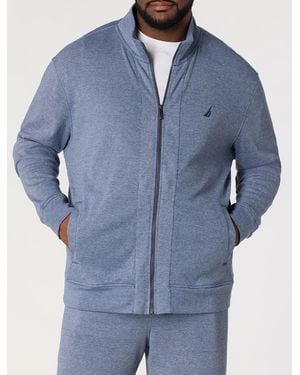 Nautica Big & Tall Double-Knit Track Jacket - Blue