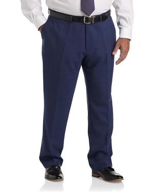 JV Reflex Big & Tall Textured Suit Pants - Blue