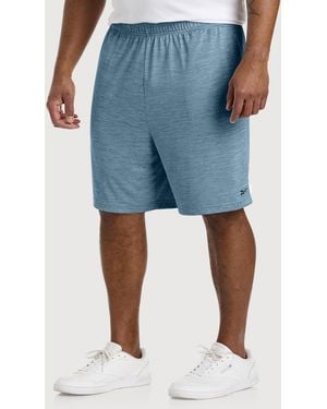 Reebok Big & Tall Performance Tech Heather Shorts - Blue