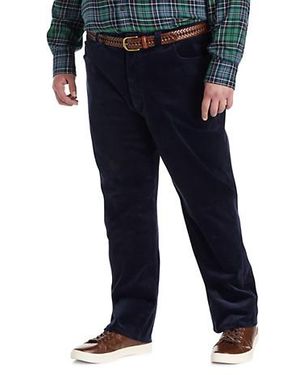Nautica Big & Tall 5-Pocket Stretch Corduroy Pants - Blue