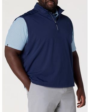 Callaway Apparel Big & Tall Pure Touch 1 4-Zip Vest - Blue