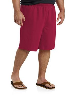 B+T Essentials Fit by Dxl Big & Tall Quick-Dry Swim Trunks - Red