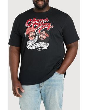 True Nation Big & Tall Cheech And Chong Rush Haze Graphic Tee - Black