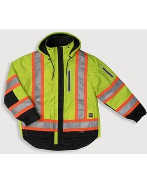 Tough Duck Big & Tall Lined 4-In-1 Safety Jacket - Green