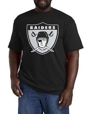 Nfl Big & Tall Retro Team T-Shirt - Black