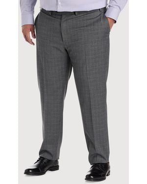 Michael Kors Big & Tall Transitional Check Suit Pants - Gray