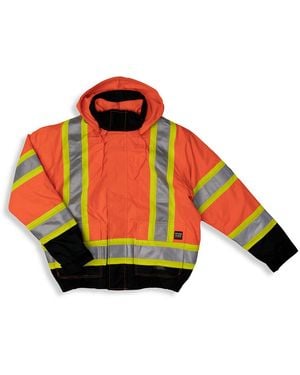Tough Duck Big & Tall 3-In-1 Safety Bomber Jacket - Red