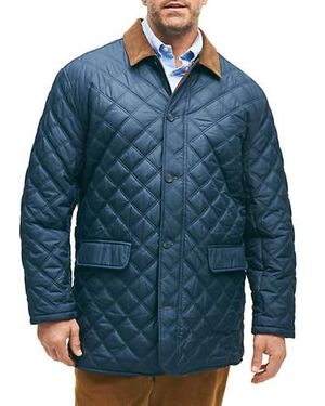Brooks Brothers Big & Tall Quilted Walking Coat - Blue