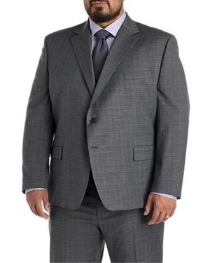Michael Kors Big & Tall Transitional Check Suit Jacket - Gray