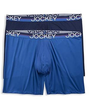 Jockey Big & Tall 2-Pk Infinite Cool Boxer Briefs - Blue