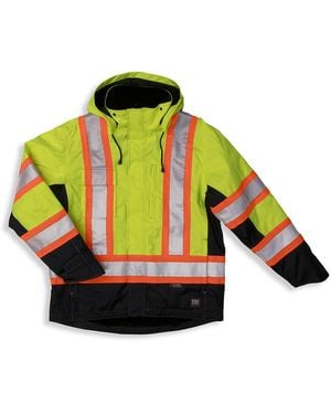 Tough Duck Big & Tall Fleece-Lined Safety Jacket - Multicolor